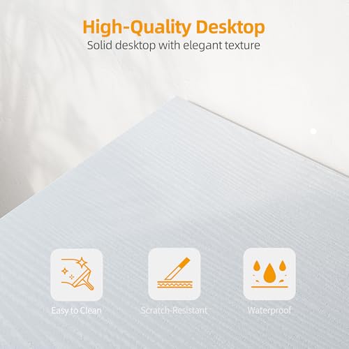 BEXEVUE Computer Desk with Power Outlets - craques