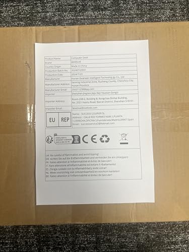 BEXEVUE Computer Desk with Power Outlets - craques