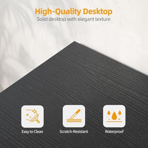 BEXEVUE Computer Desk with Power Outlets - craques