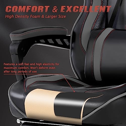 Vonesse Gaming Chair with Footrest Computer Chair