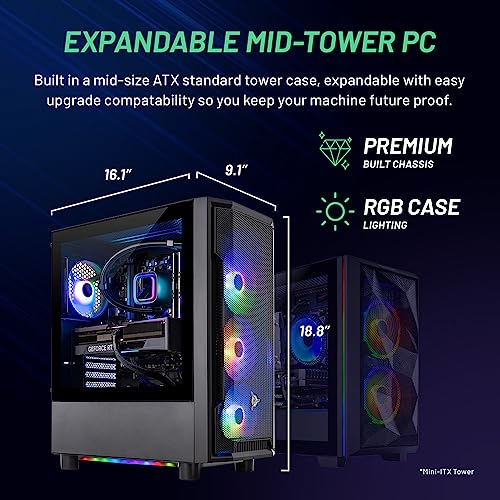 Skytech Gaming Archangel Gaming PC Desktop – AMD Ryzen 5 7600X 4.7 GHz, NVIDIA RTX 4060 Ti