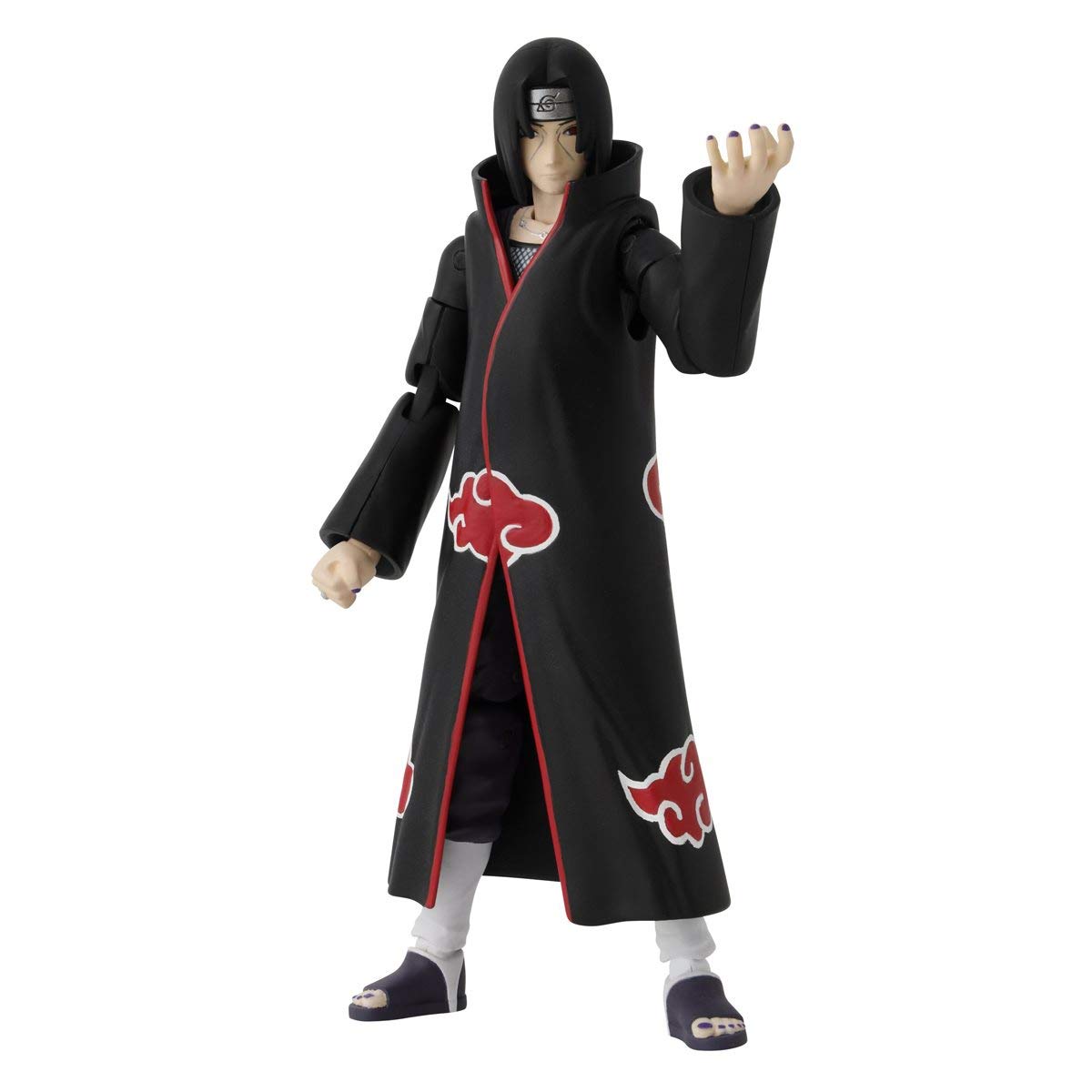 Namikaze Minato action figure in black cloak with red cloud patterns and headband detailed pose