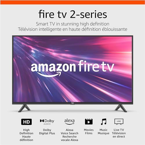 Amazon Fire TV 40" 2-Series (newest model), HD smart TV, stream live TV without cable