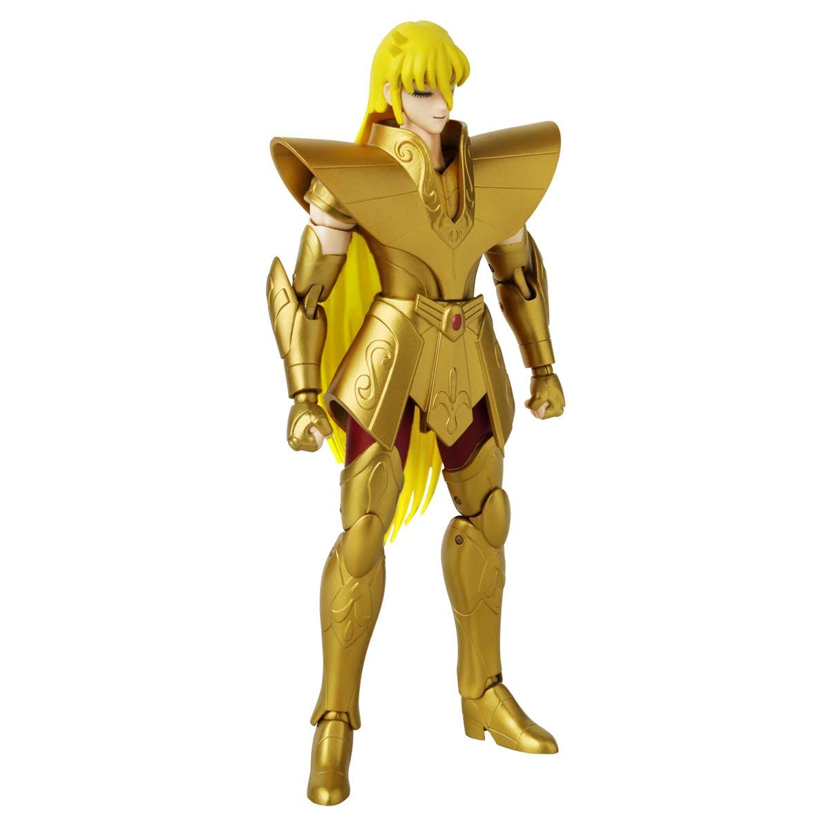 Craques Namikaze Minato action figure in gold armor with long yellow hair and detailed design