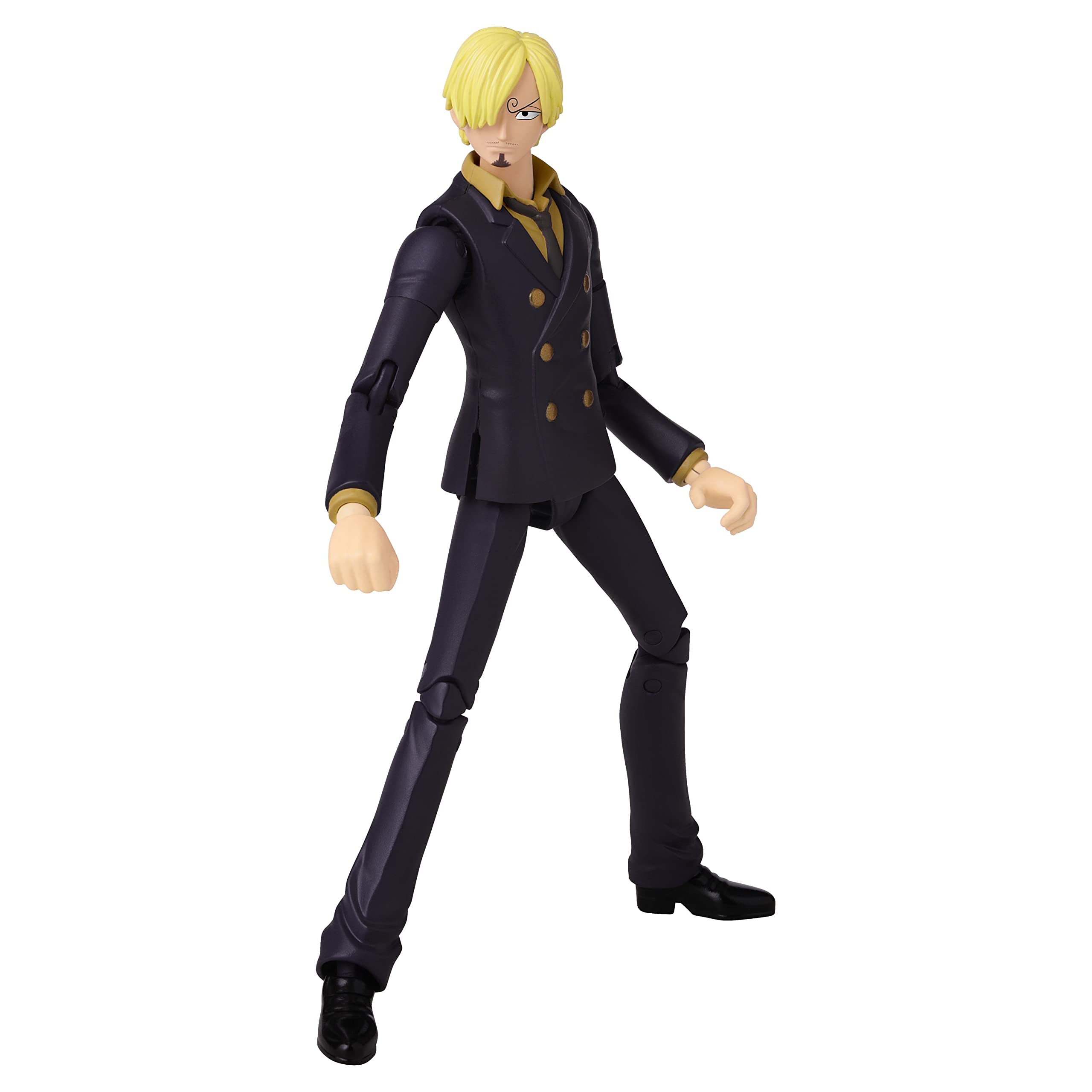 Namikaze Minato action figure in black suit with blonde hair and articulated joints by craques