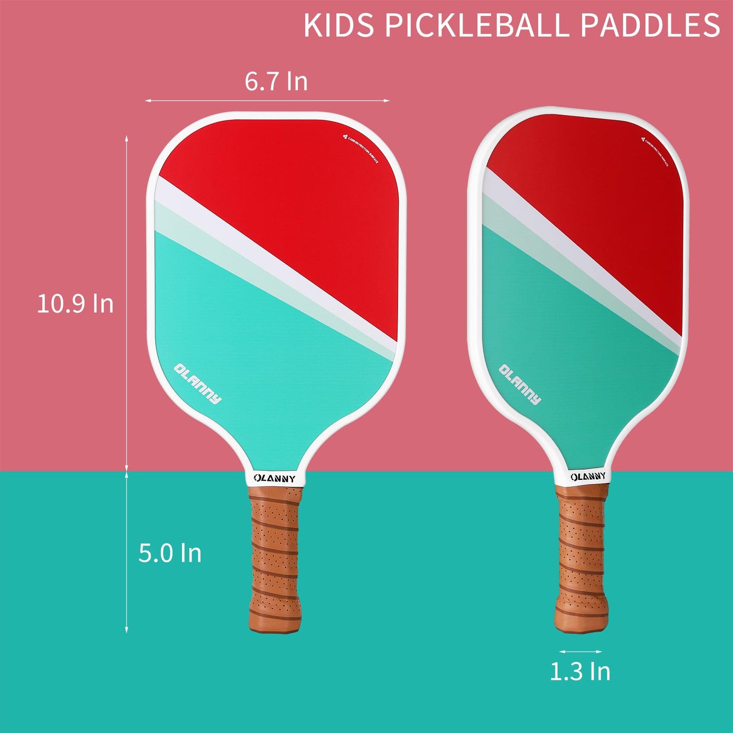 Graphite Pickleball Paddles 4 Pack - Premium Rackets Fiber Face