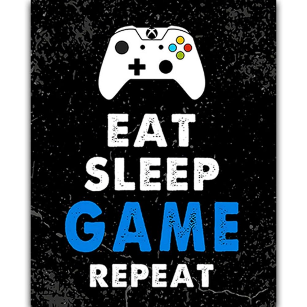 3 Pcs 16" x12'' Framed Gaming Room Decor Canvas Wall Art Video Game Art Prints Framed - craques