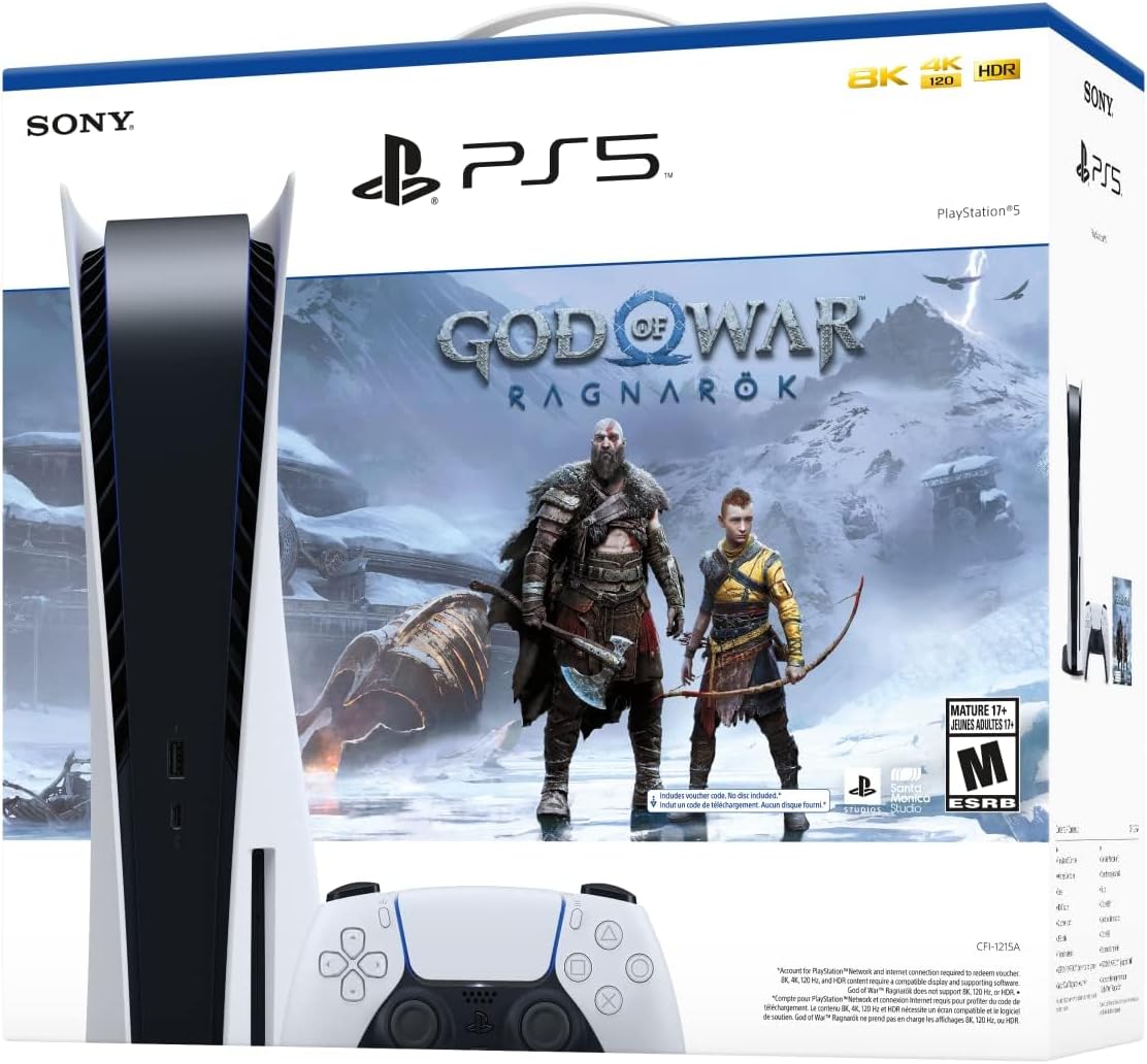 PlayStation 5 Console - Disc Edition - God of War Ragnarök Bundle