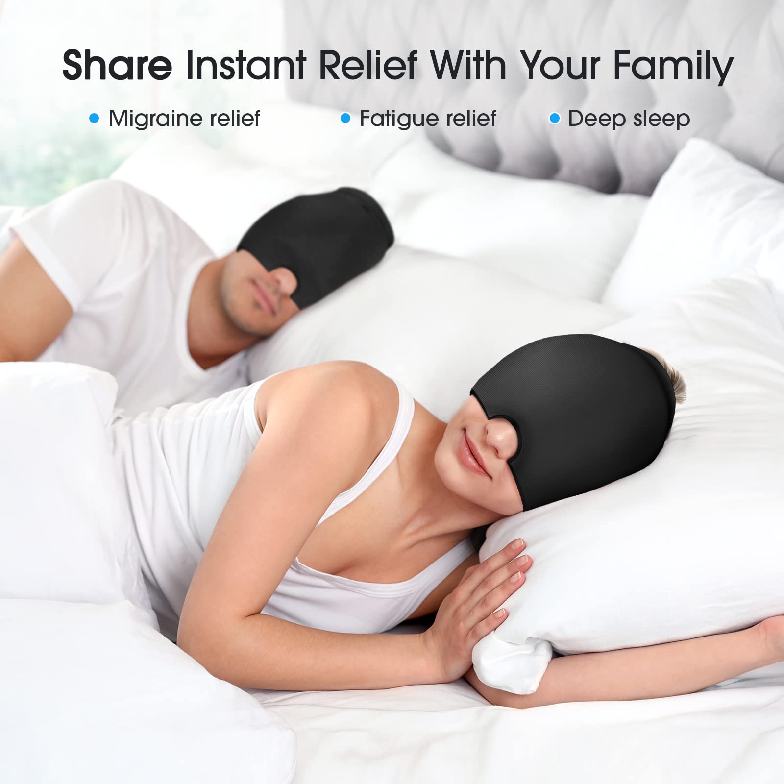 ONLYCARE Migraine Relief Cap Headache Relief Hat ice hat for Migraine - craques