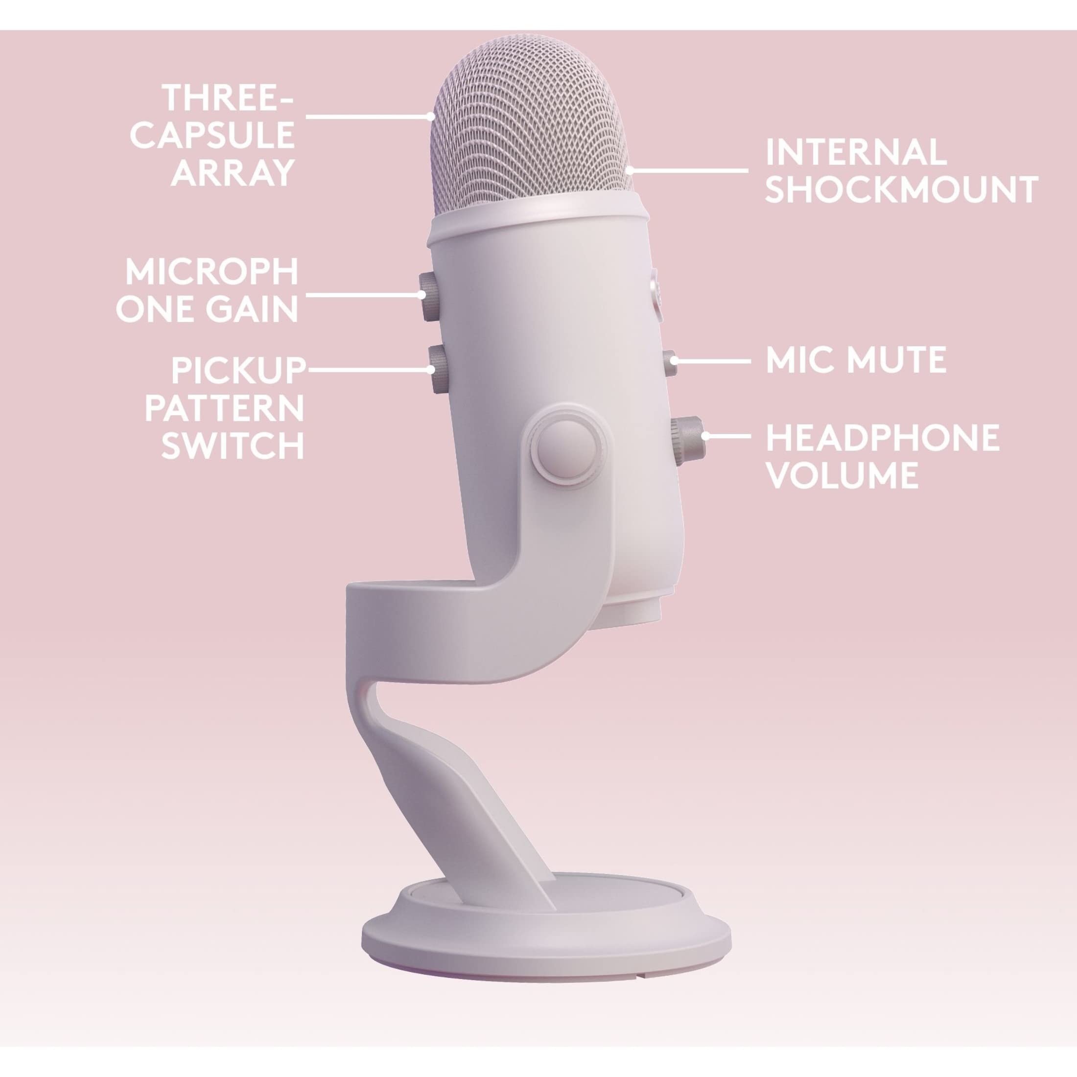 Blue Yeti USB Microphone for PC, Mac, Gaming, Recording, Streaming, Podcasting - craques