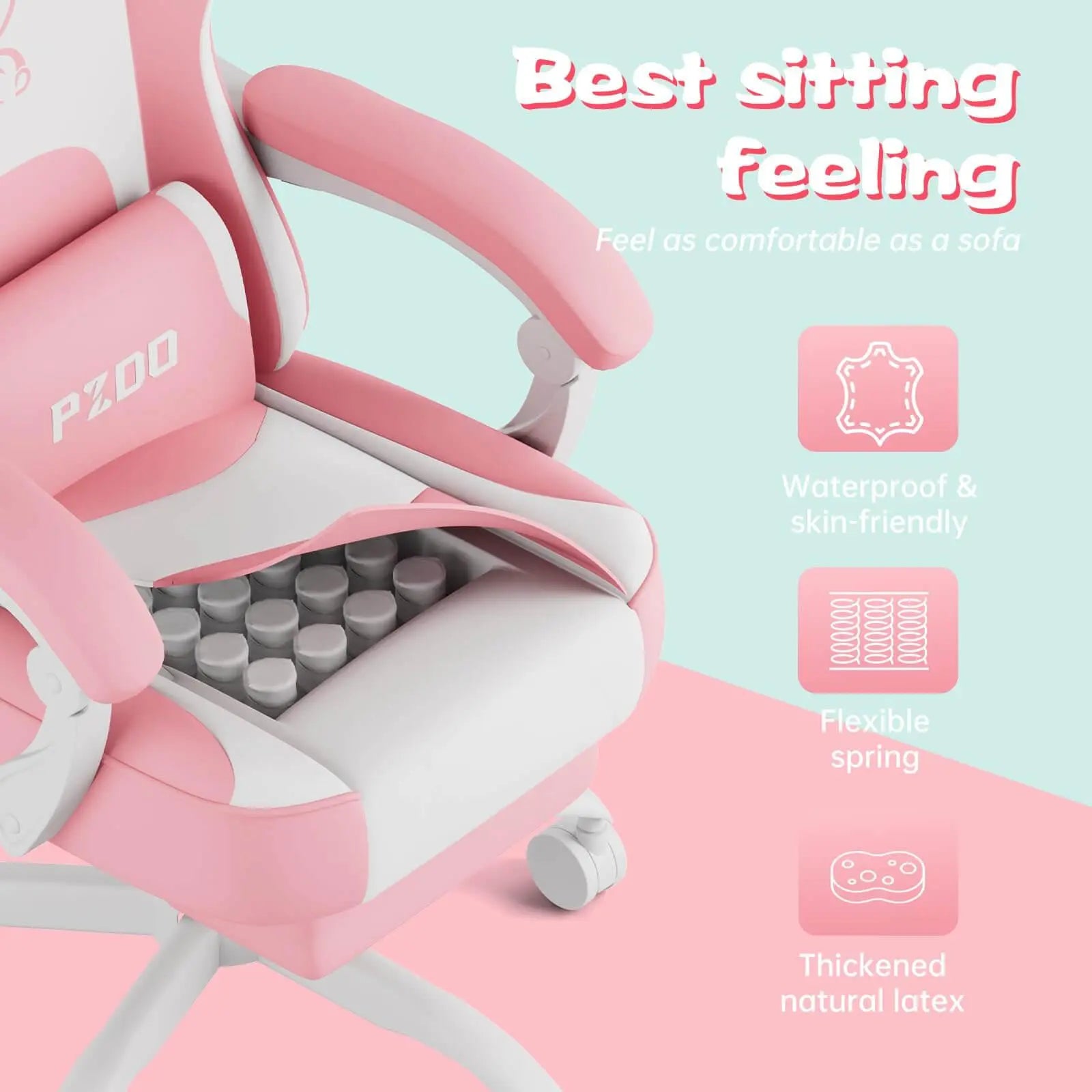 PZDO Gaming Chairs for Adults, Ergonomic Gaming Chair Computer Chair with Footrest - craques