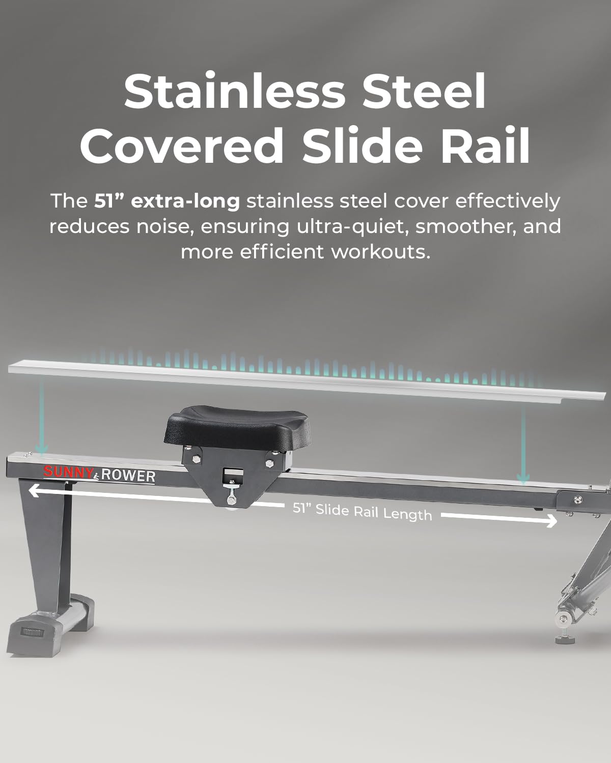 Sunny Health & Fitness Smart Compact Full Motion Rowing Machine, Full-Body Workout - craques