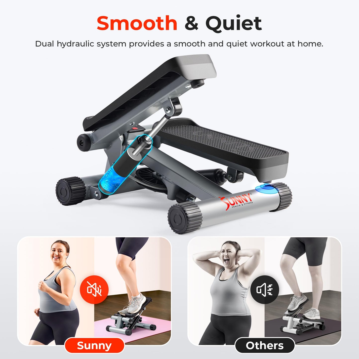 Sunny Health & Fitness Mini Stepper for Exercise at Home