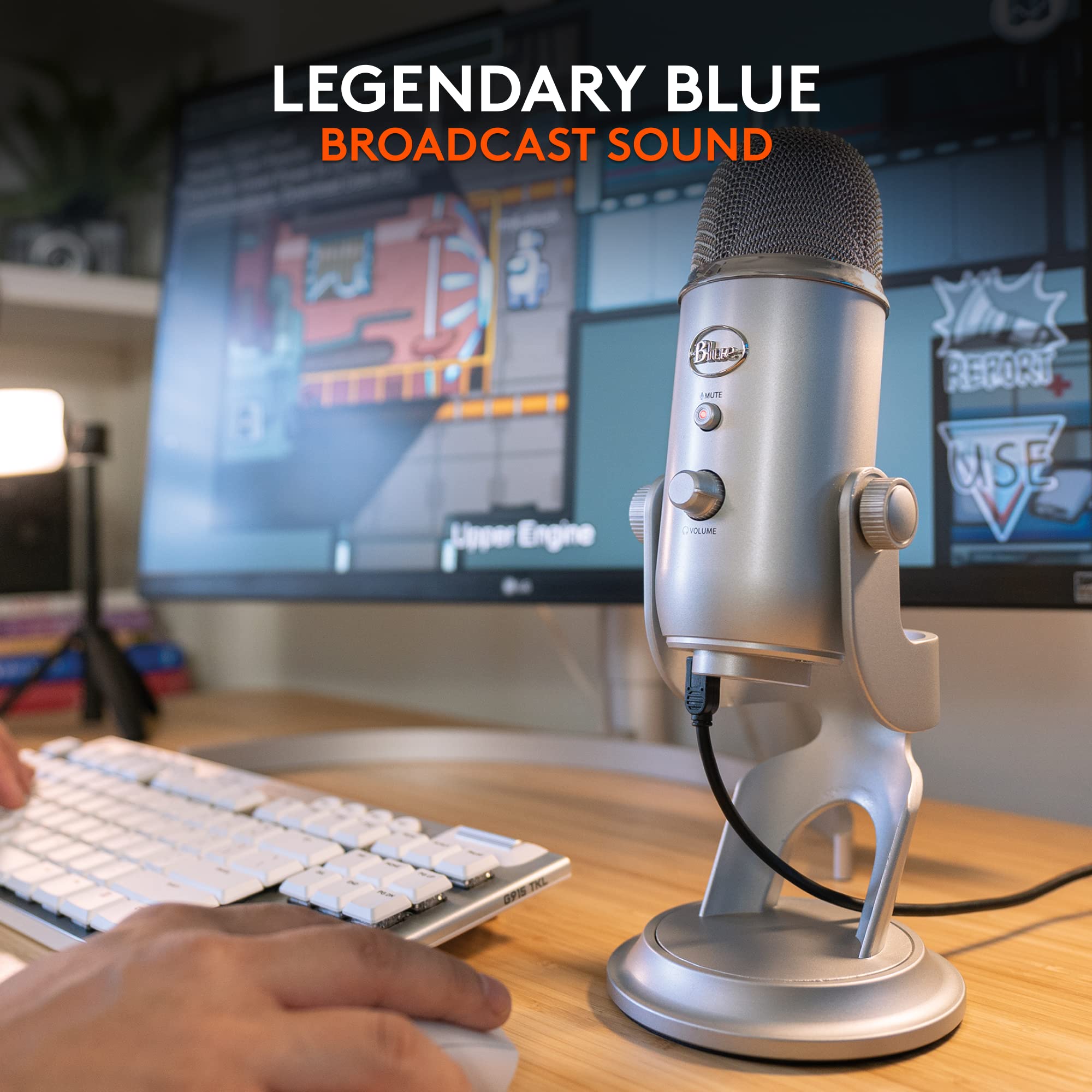 Blue Yeti USB Microphone for PC, Mac, Gaming, Recording, Streaming, Podcasting - craques