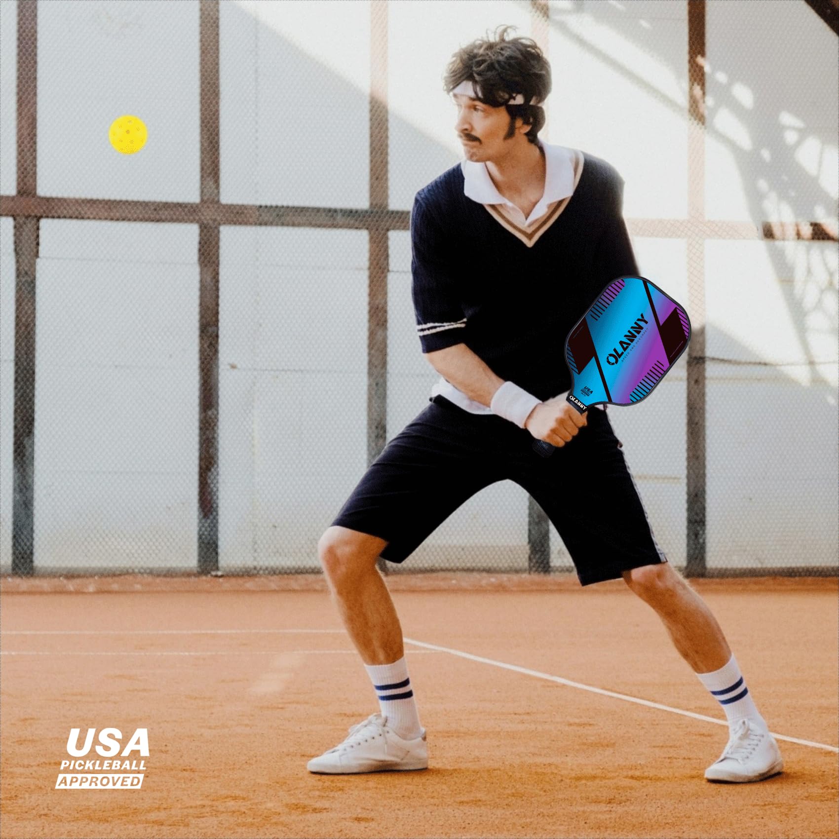 Graphite Pickleball Paddles 4 Pack - Premium Rackets Fiber Face - craques