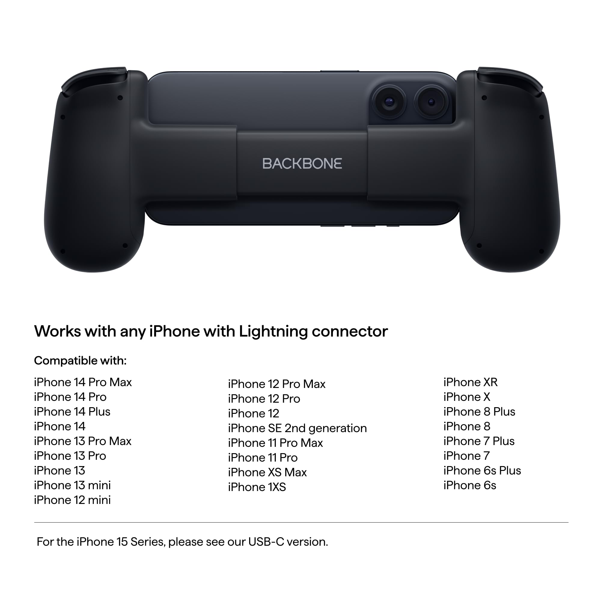 BACKBONE One Mobile Gaming Controller for Android and iPhone 15/16 Series (USB-C) - craques