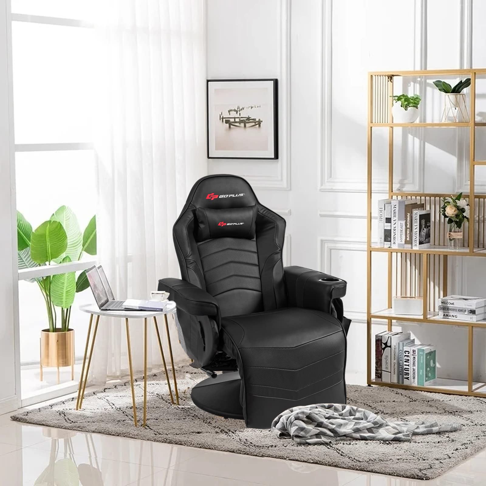 POWERSTONE Gaming Recliner, Adjustable Massage Gaming Chair - craques