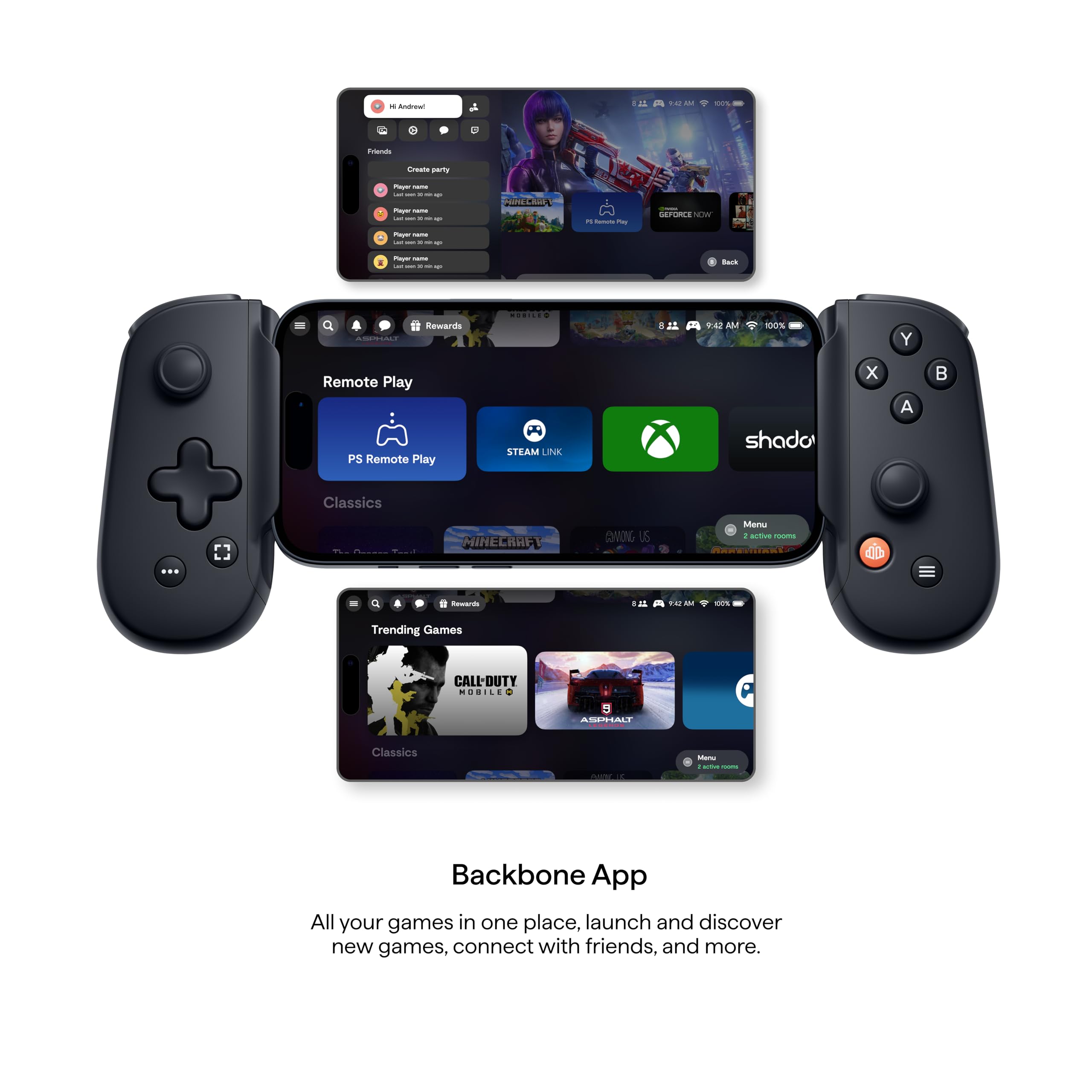BACKBONE One Mobile Gaming Controller for Android and iPhone 15/16 Series (USB-C) - craques