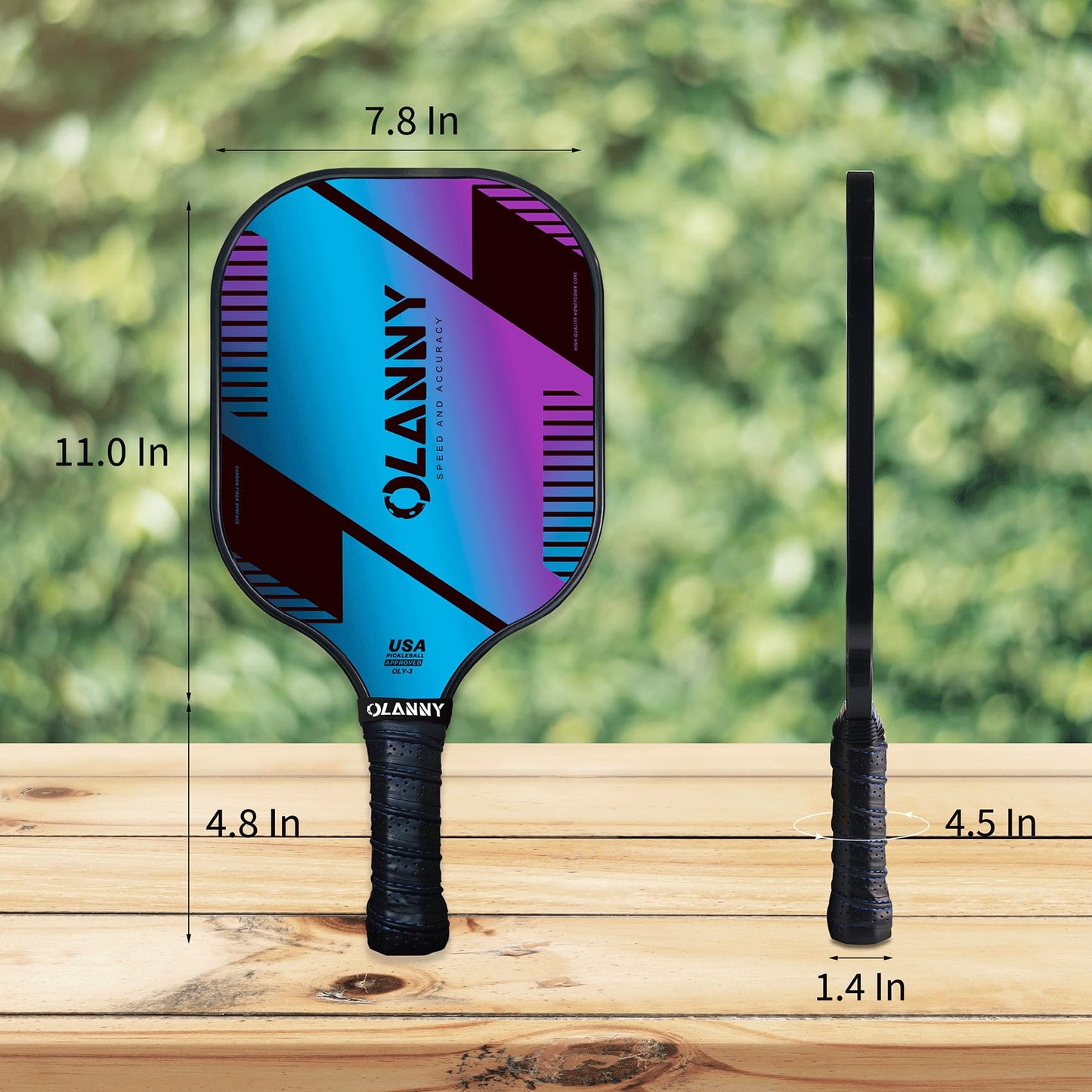 Graphite Pickleball Paddles 4 Pack - Premium Rackets Fiber Face