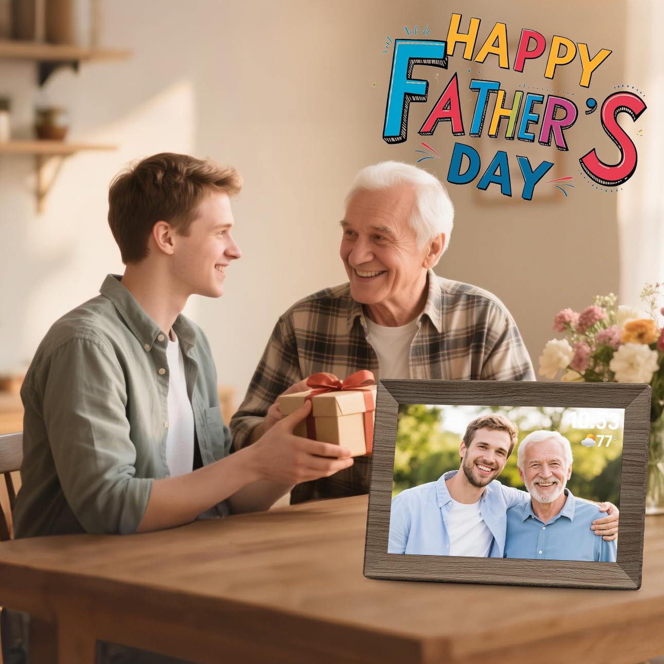 Craques Frameo WiFi Digital Picture Frame with Wood Finish craques