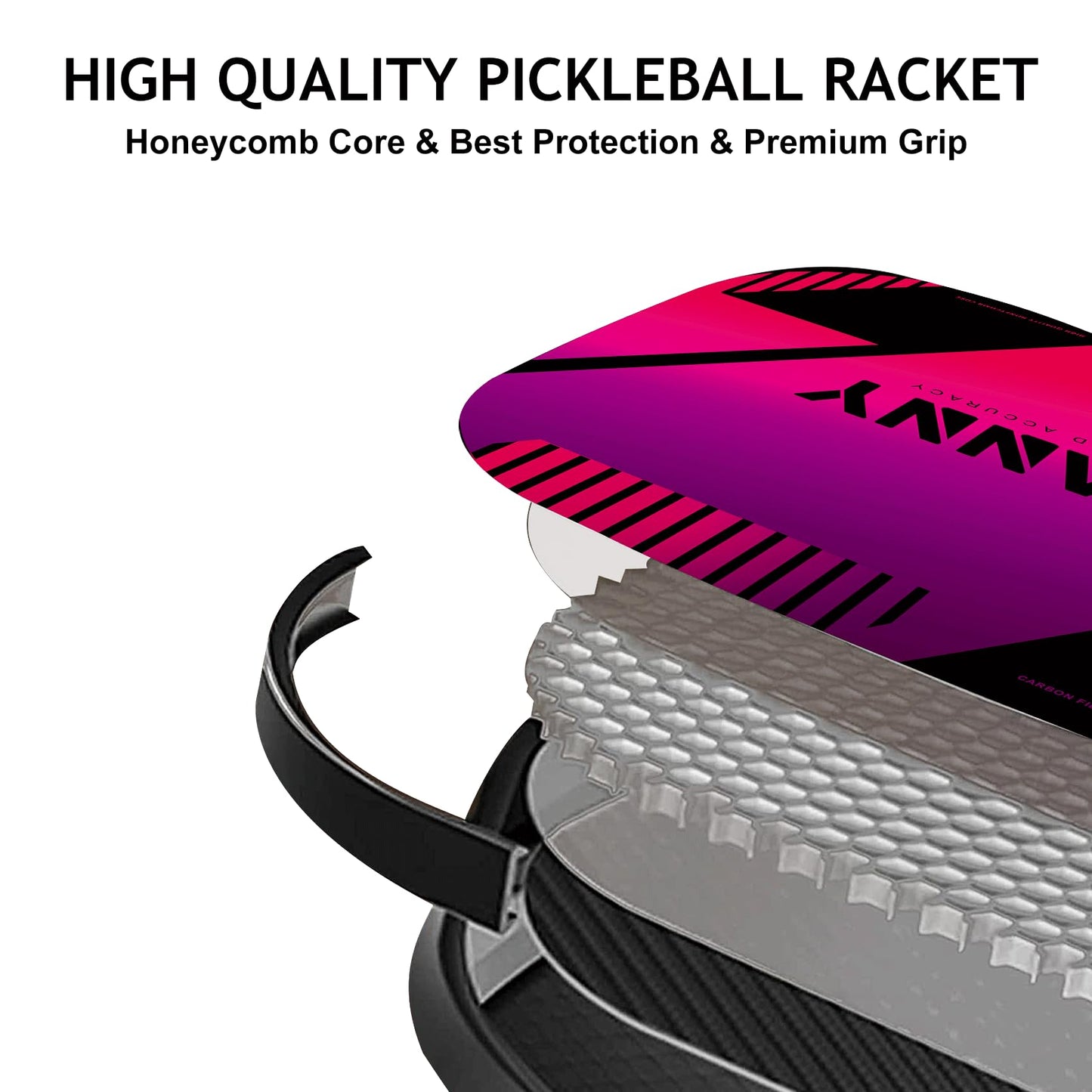 Graphite Pickleball Paddles 4 Pack - Premium Rackets Fiber Face
