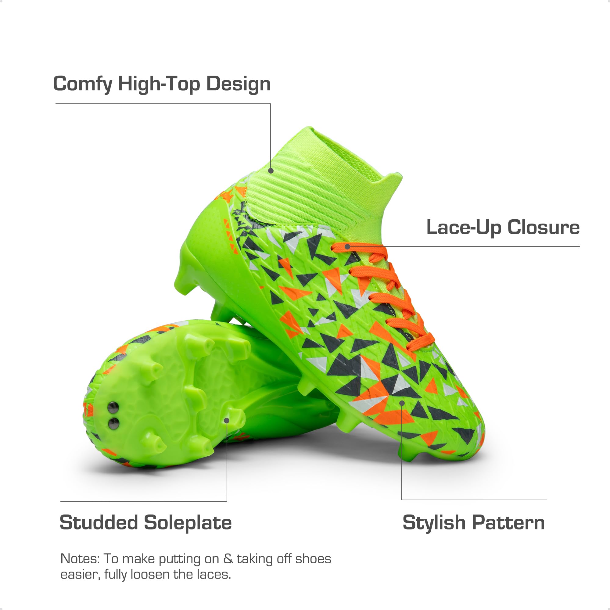 DREAM PAIRS Boys Football Cleats Youth High Top Firm - craques