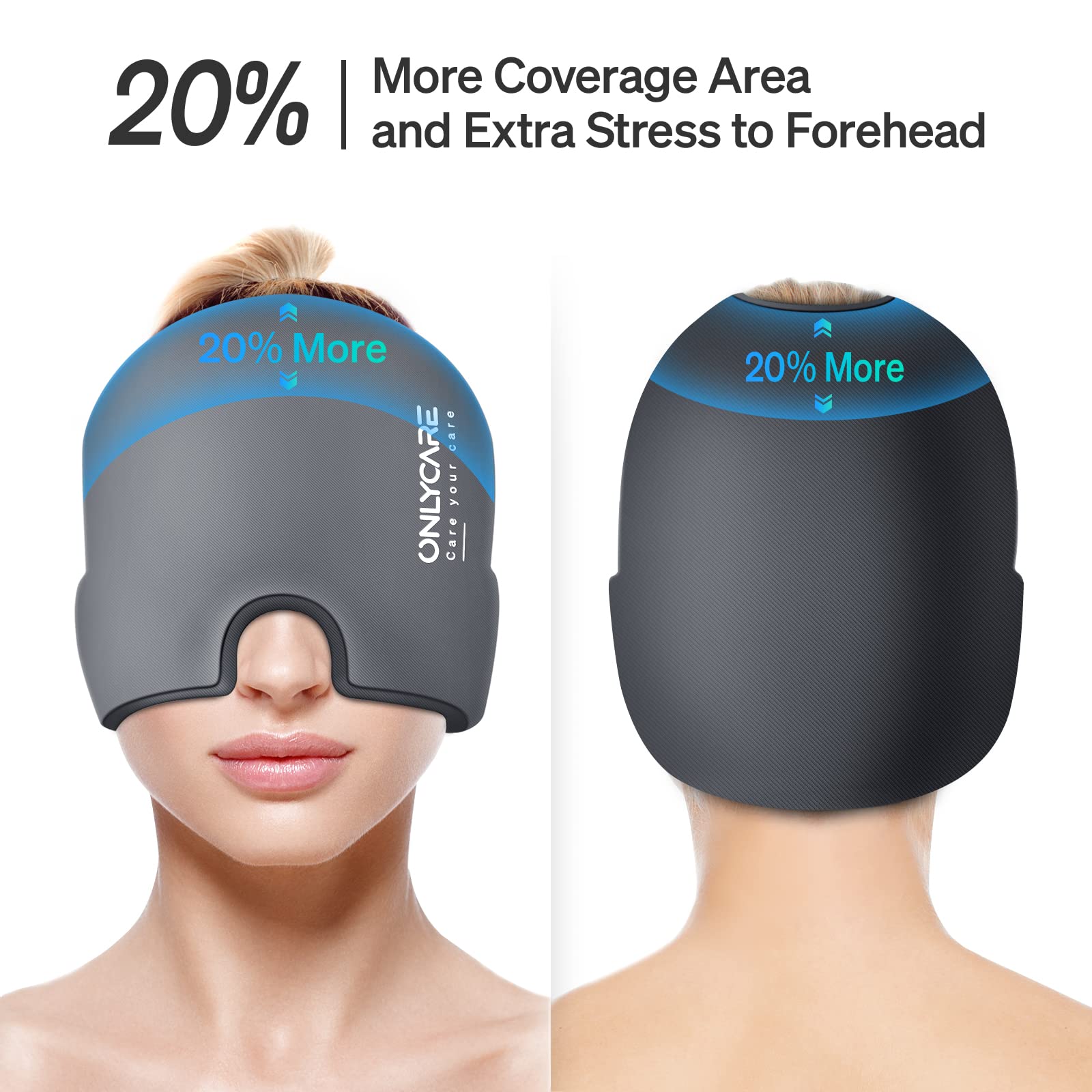 ONLYCARE Migraine Relief Cap Headache Relief Hat ice hat for Migraine - craques