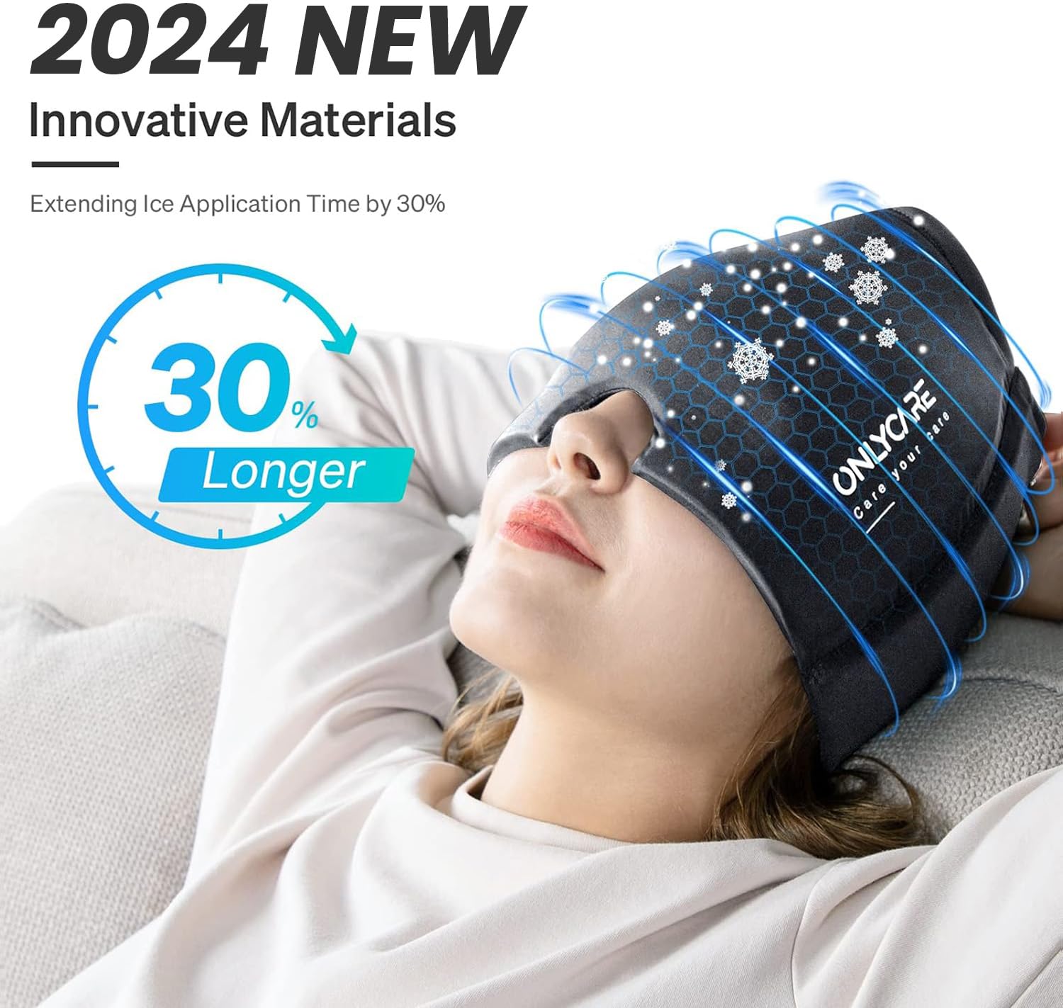 ONLYCARE Migraine Relief Cap Headache Relief Hat ice hat for Migraine - craques