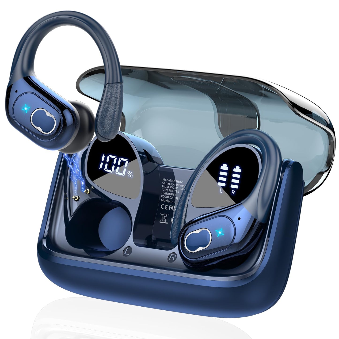 Wireless Earbuds 75hrs Bluetooth 5.4 Headphone Sport
