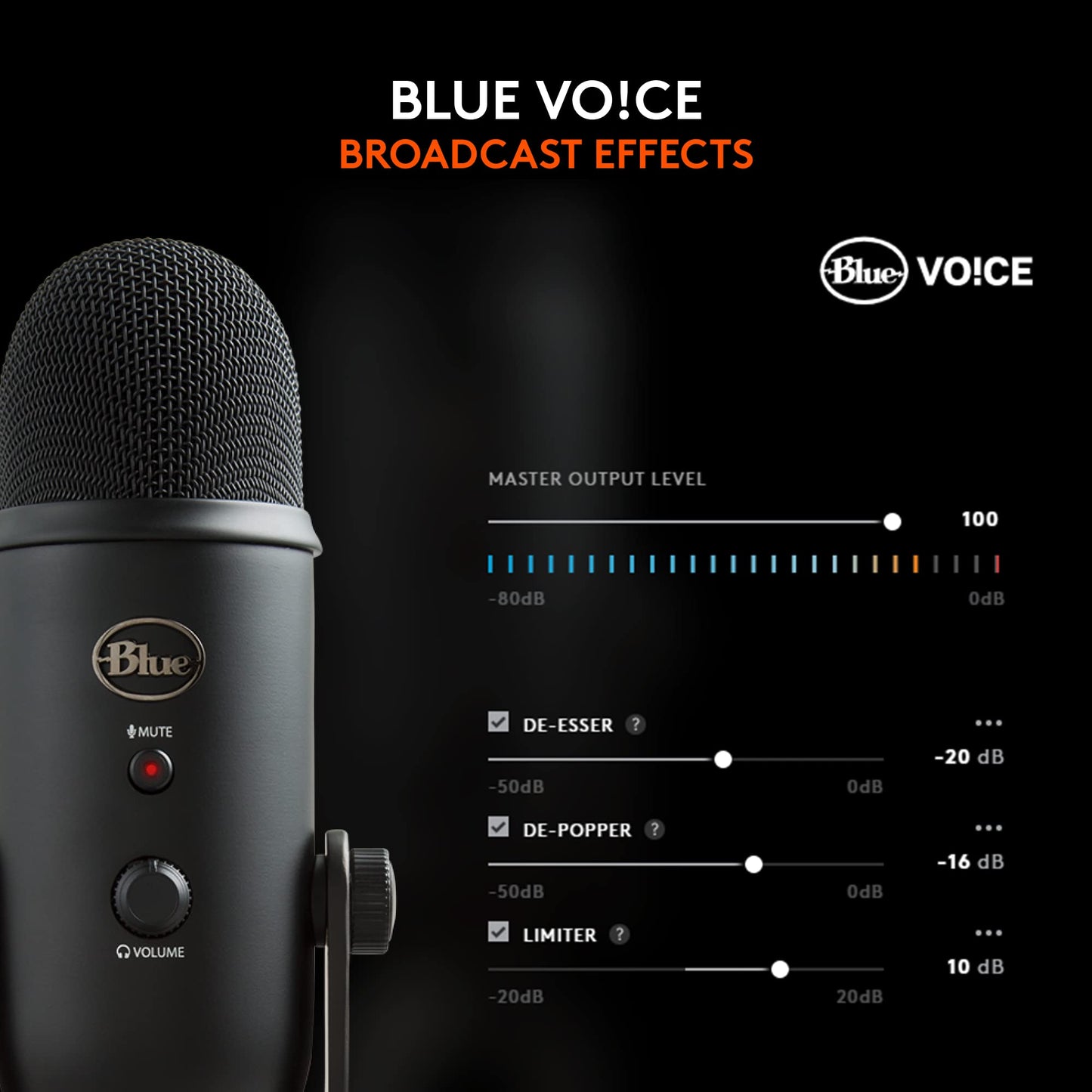 Blue Yeti USB Microphone for PC, Mac, Gaming, Recording, Streaming, Podcasting