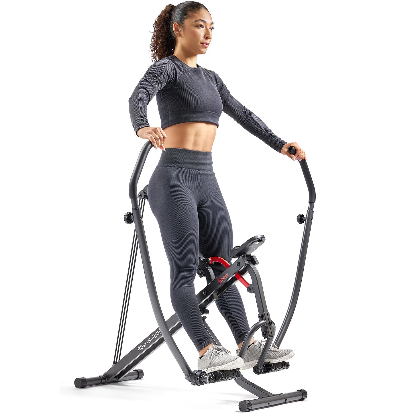 Sunny Health & Fitness Smart Compact Full Motion Rowing Machine, Full-Body Workout