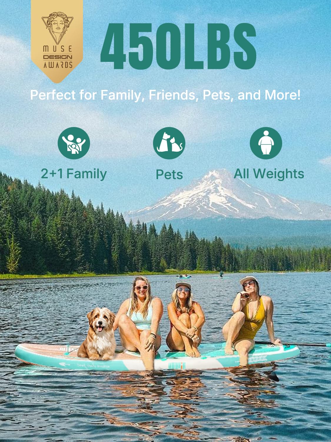 Niphean Inflatable Stand Up Paddle Board with SUP Accessories, Anti-Slip EVA Deck, 10'6'' Paddleboards Inflatable Paddle Boards for Adults & Youth of All Skill Levels - craques