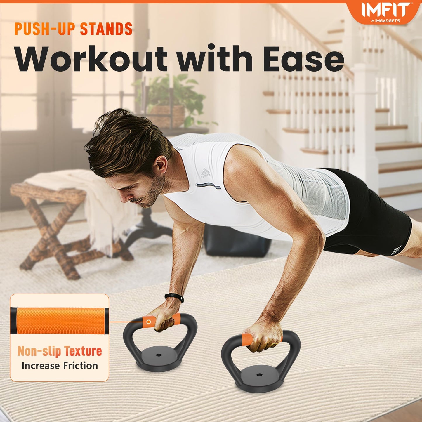 IMFit 5lb-52.5lb Adjustable Dumbbells Single/Pair (Set of 2) with Free Hand Grip