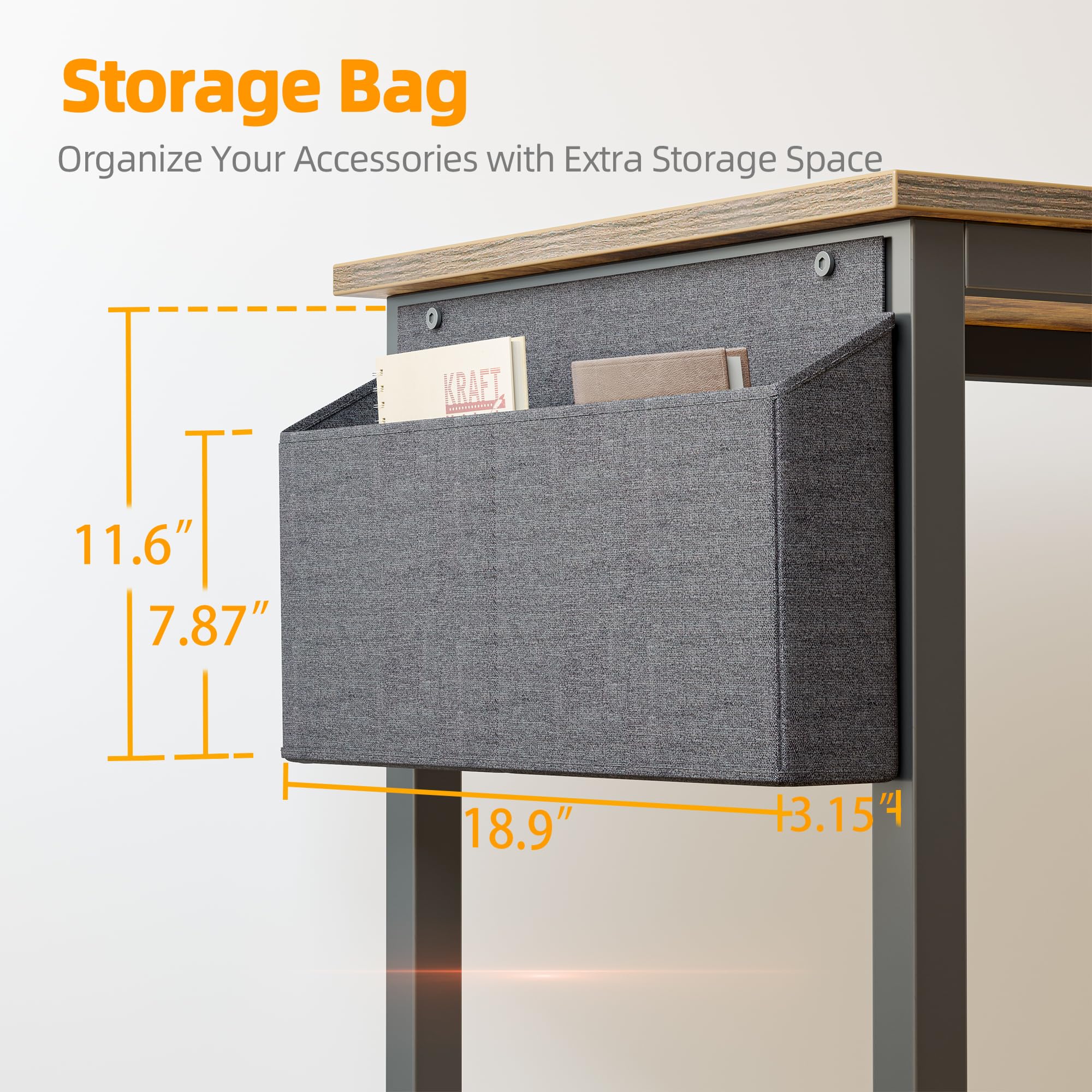 BEXEVUE Computer Desk with Power Outlets - craques