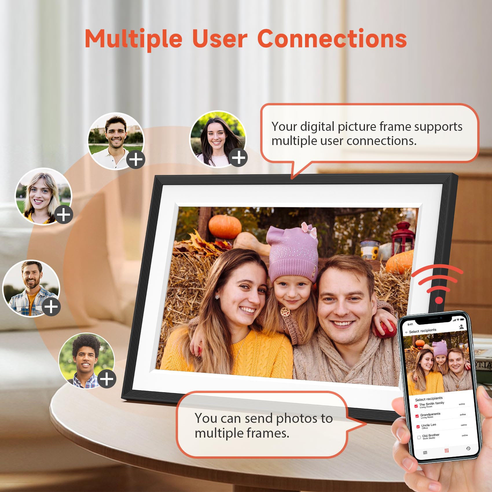 Craques Frameo WiFi Digital Picture Frame with Wood Finish craques