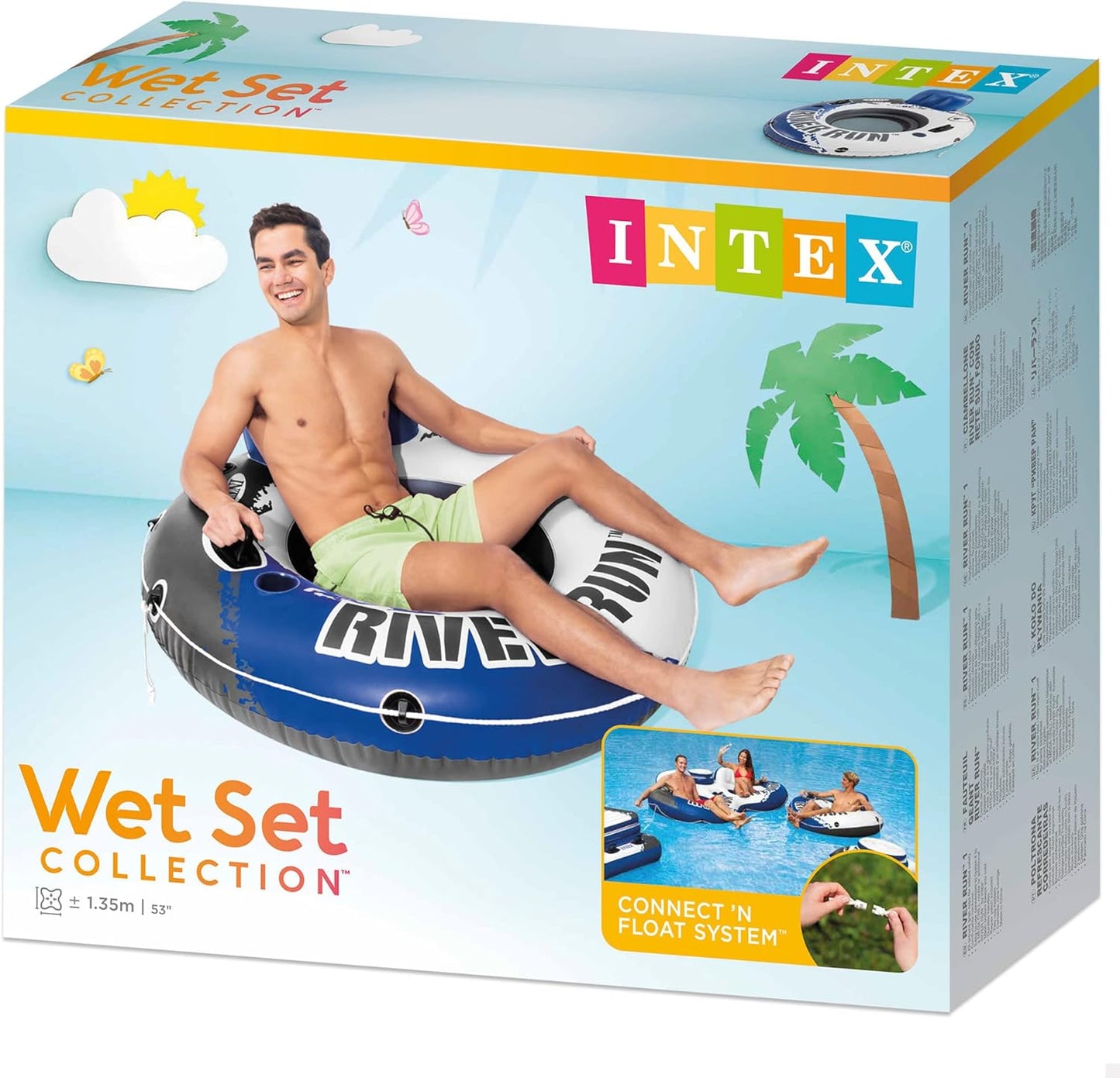 INTEX 58825EP River Run 1 Inflatable Floating Lounge