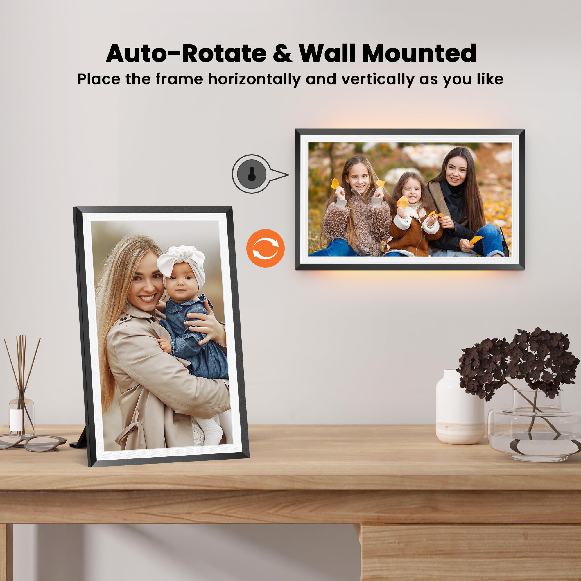 Craques Frameo WiFi Digital Picture Frame with Wood Finish craques