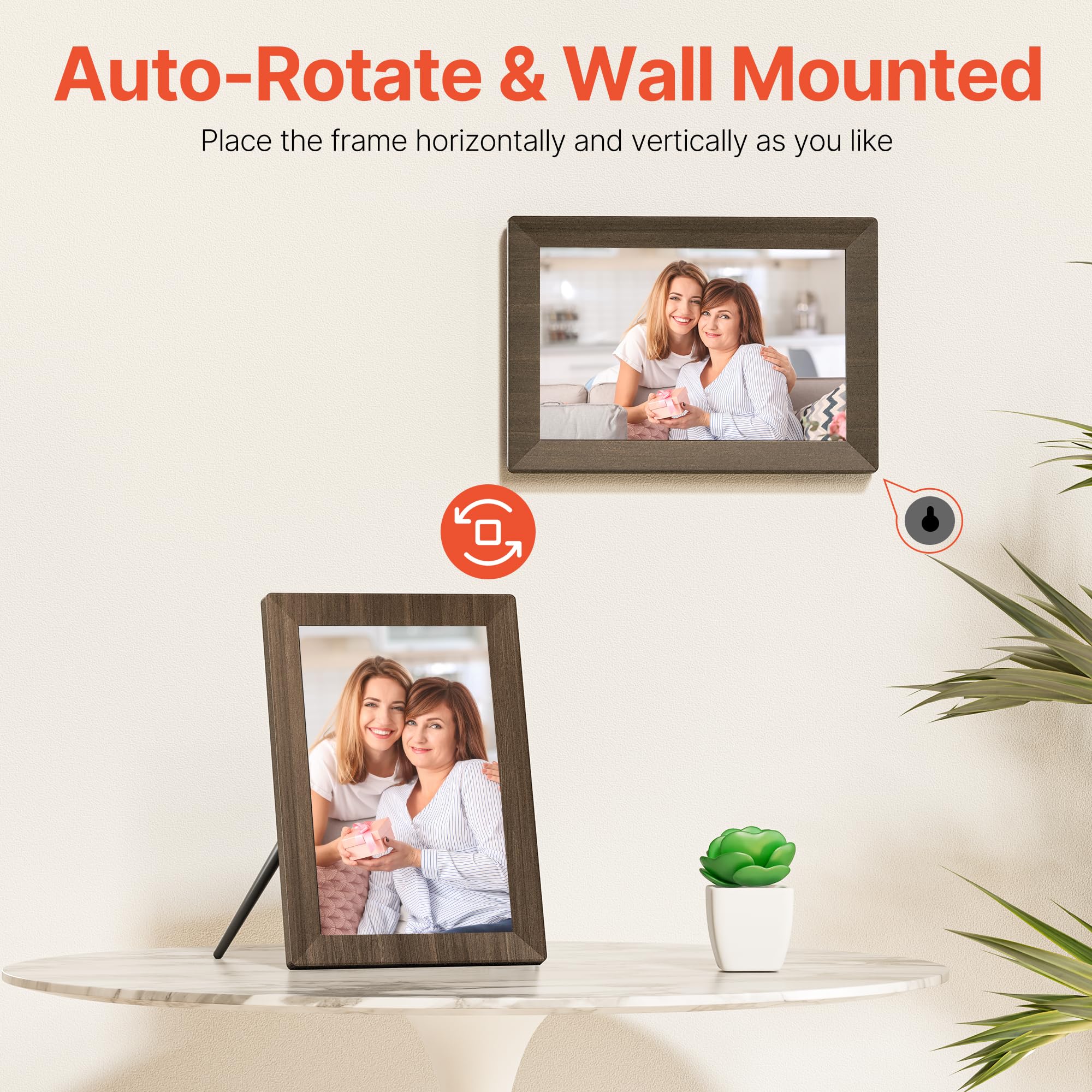 Craques Frameo WiFi Digital Picture Frame with Wood Finish craques