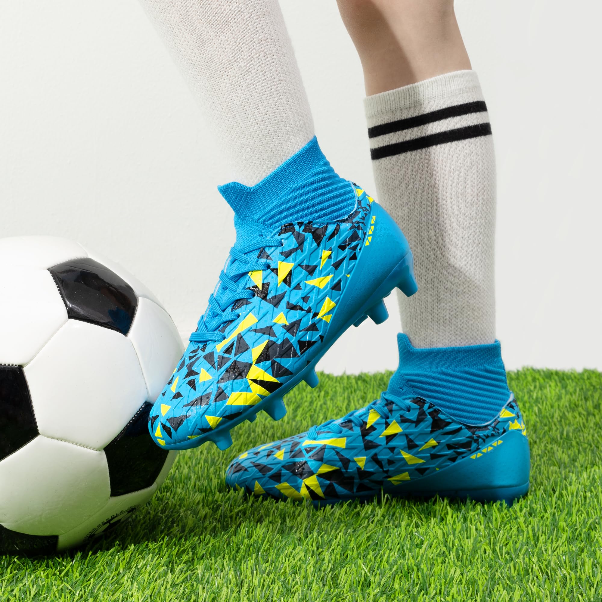 DREAM PAIRS Boys Football Cleats Youth High Top Firm - craques