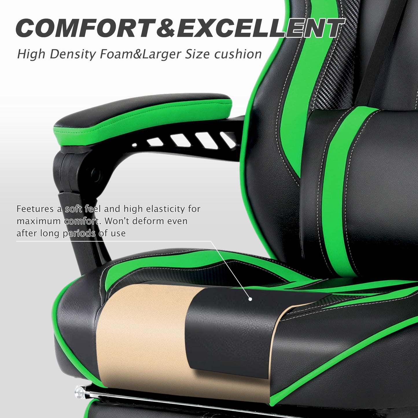 Vonesse Gaming Chair with Footrest Computer Chair