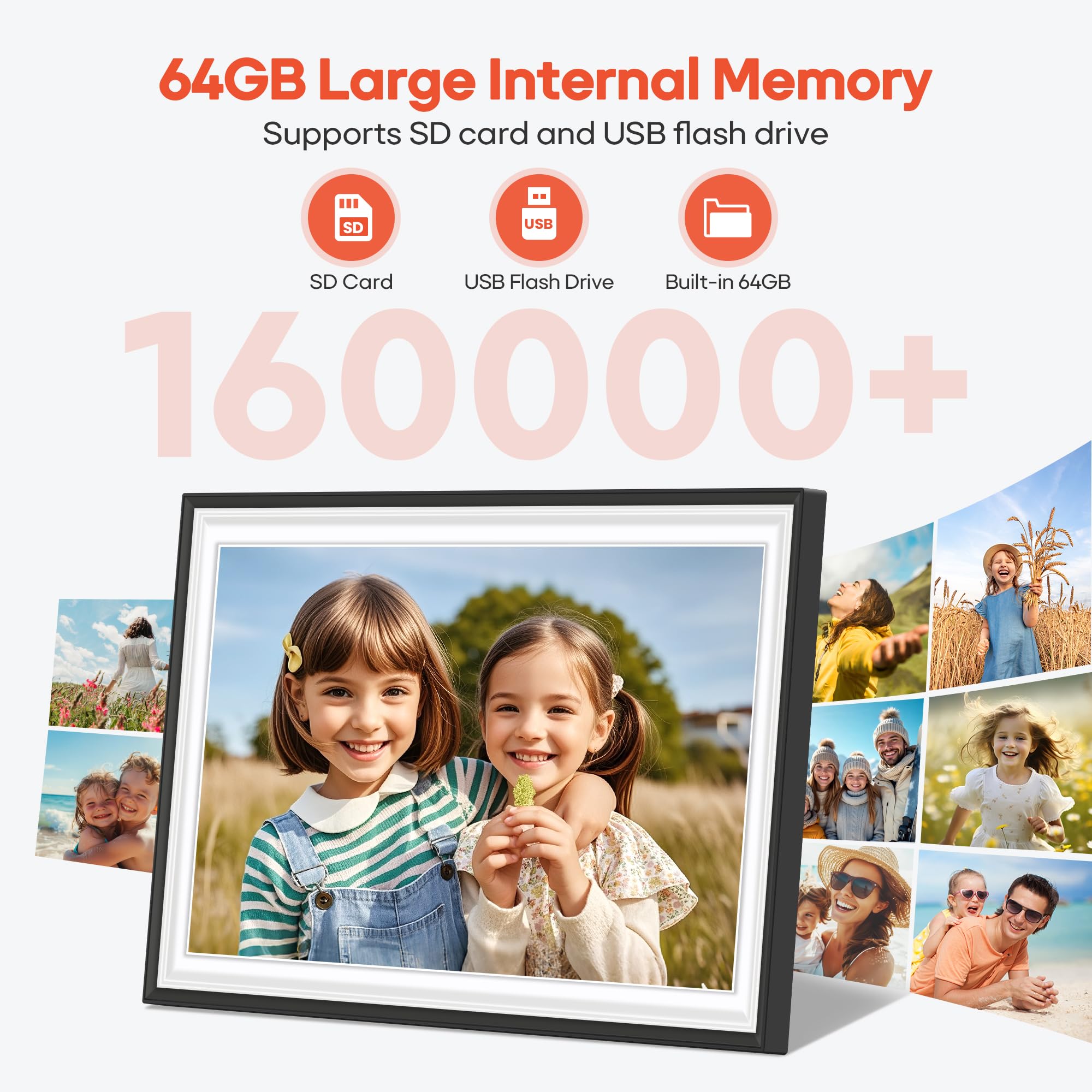 Craques Frameo WiFi Digital Picture Frame with Wood Finish craques