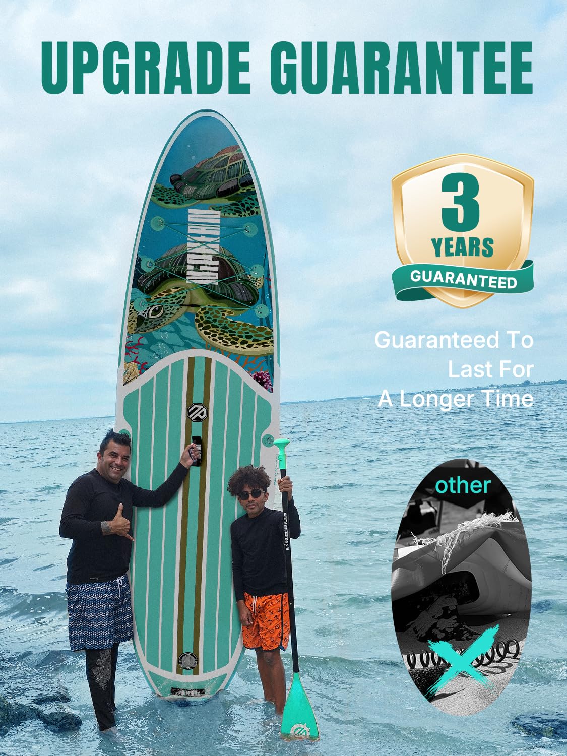 Niphean Inflatable Stand Up Paddle Board with SUP Accessories, Anti-Slip EVA Deck, 10'6'' Paddleboards Inflatable Paddle Boards for Adults & Youth of All Skill Levels - craques