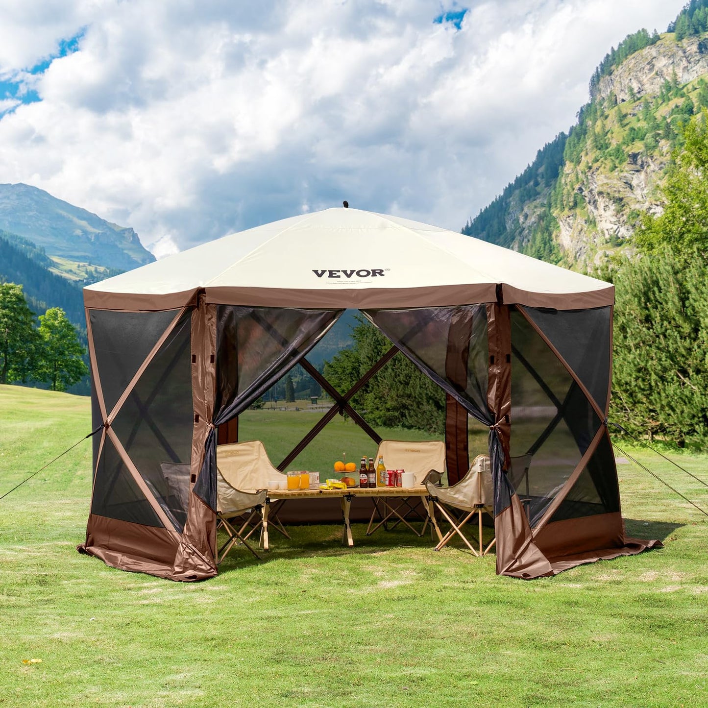 VEVOR Camping Gazebo Tent, 12'x12'