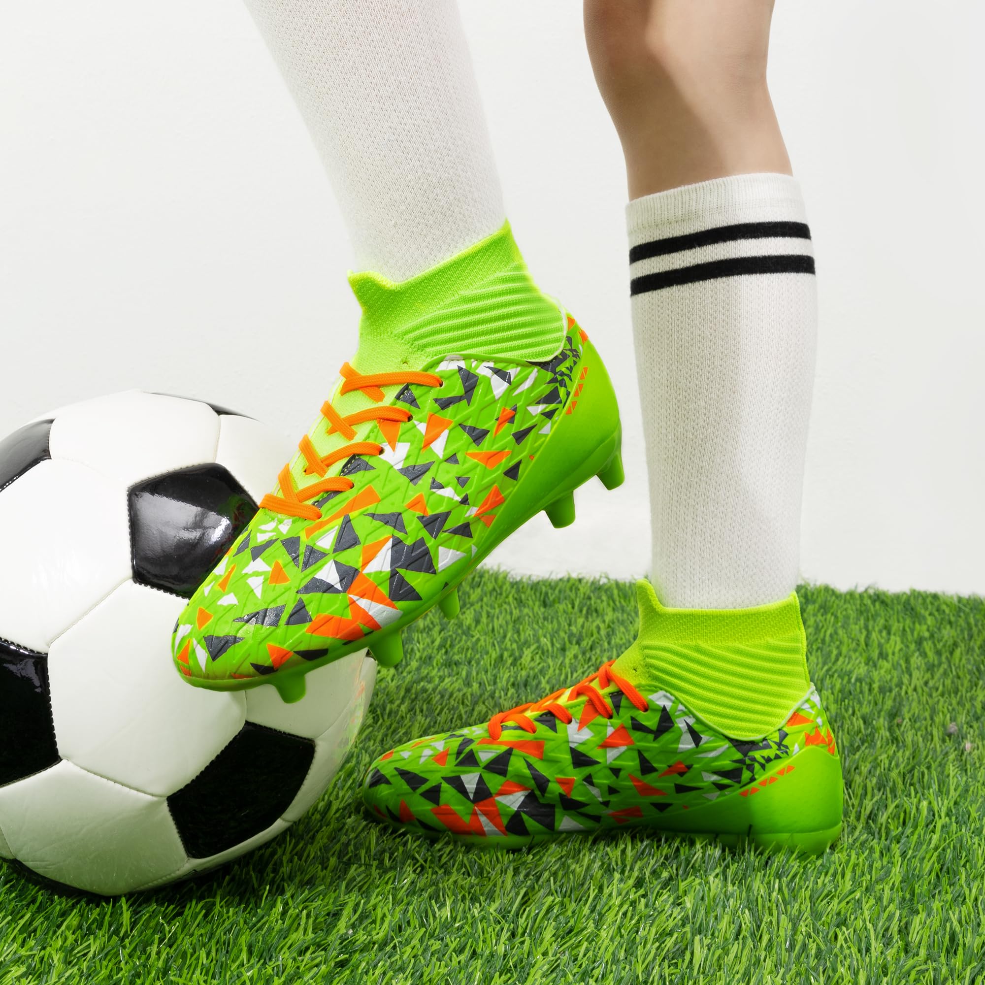 DREAM PAIRS Boys Football Cleats Youth High Top Firm - craques