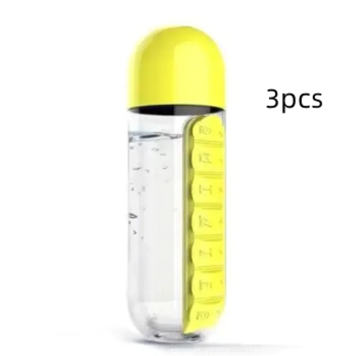 Craques Hybrid Pill Bottle Water Bottle with Daily Organizer craques