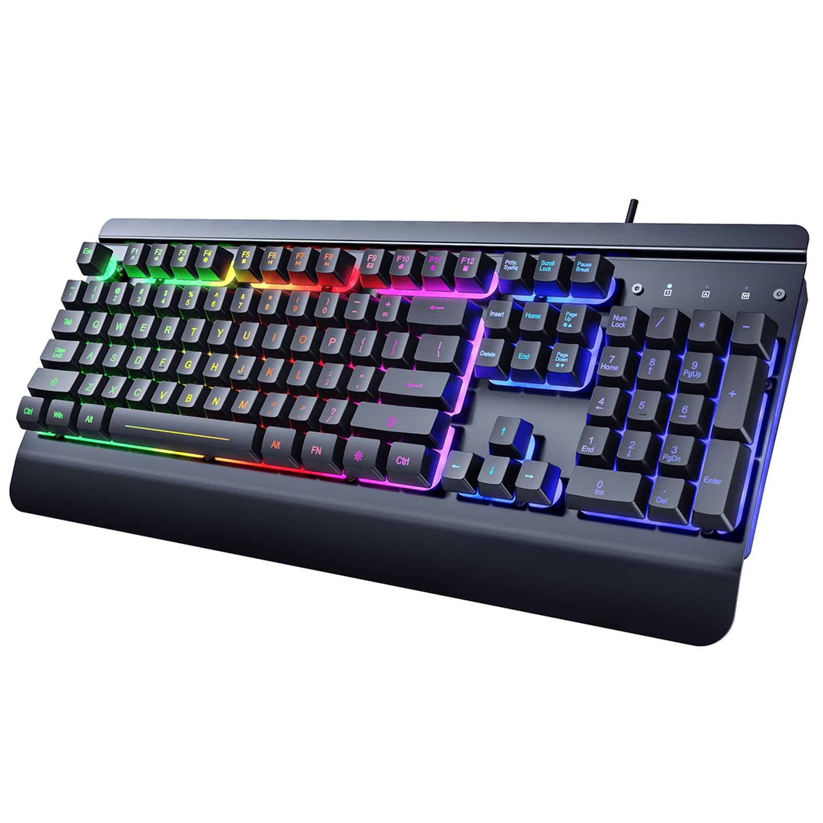 Craques all-metal RGB gaming keyboard with colorful backlit keys and full layout for gamers