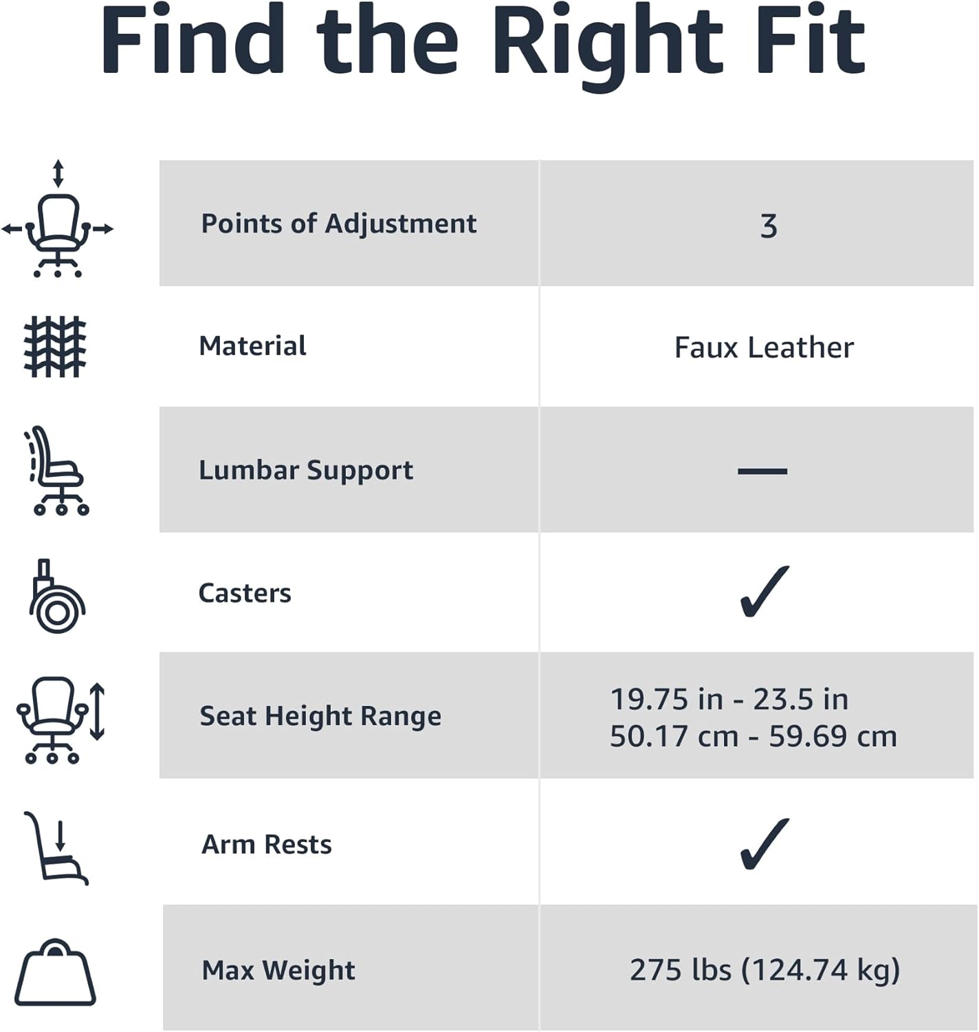 Black ergonomic office chair with faux leather, adjustable height, arm rests, and casters by craques