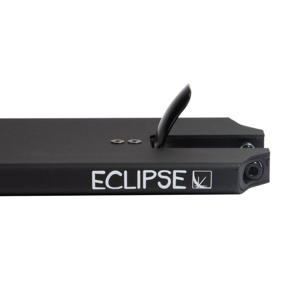 Antics Eclipse scooter deck in black with branded logo and integrated brake by Antics by North Scooters