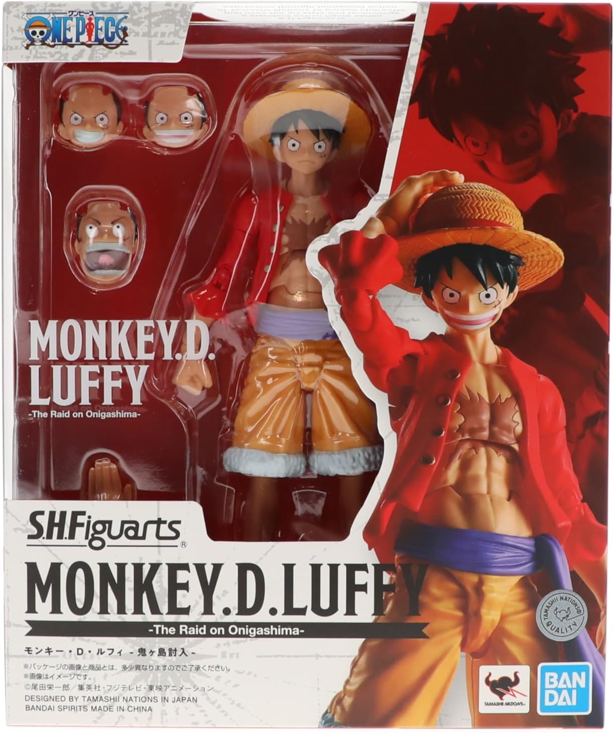 Monkey D. Luffy action figure by craques with interchangeable faces and detailed outfit from One Piece