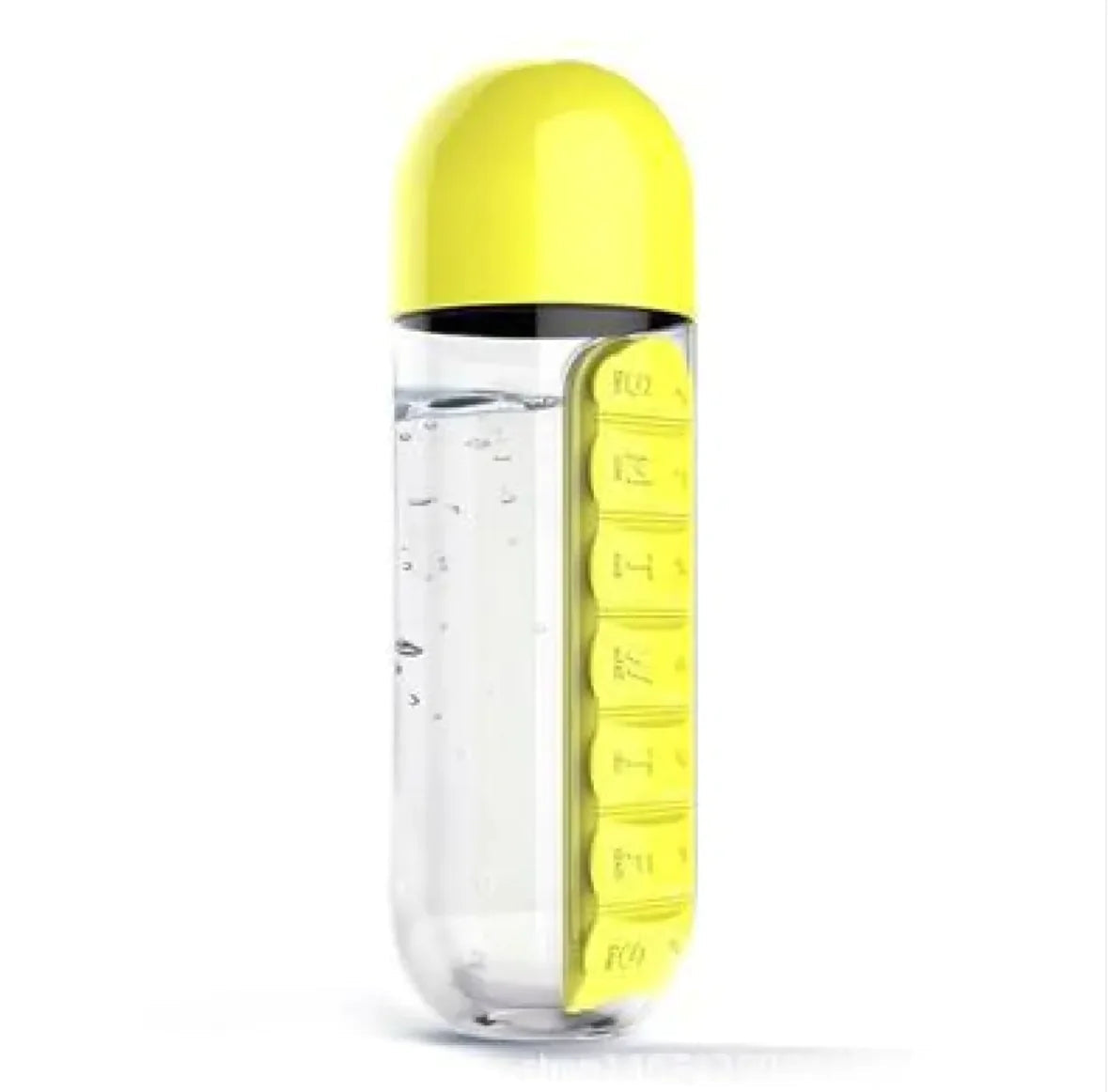 Craques Hybrid Pill Bottle Water Bottle with Daily Organizer craques